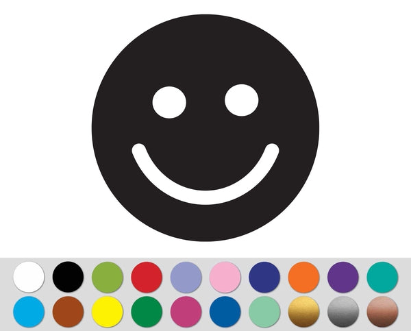 Happy Face Emoji Hippy Retro sign bumper sticker decal